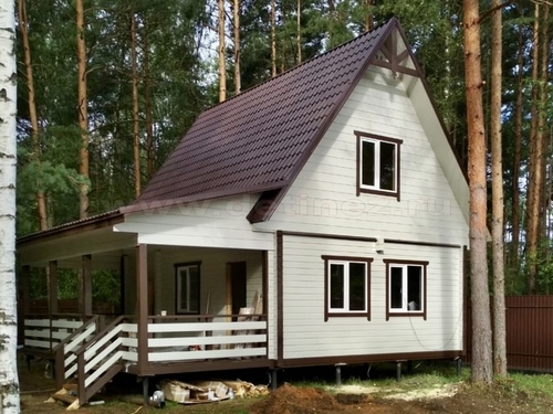 Дом из клееного бруса 6х9 по проекту 2250: цена под ключ
