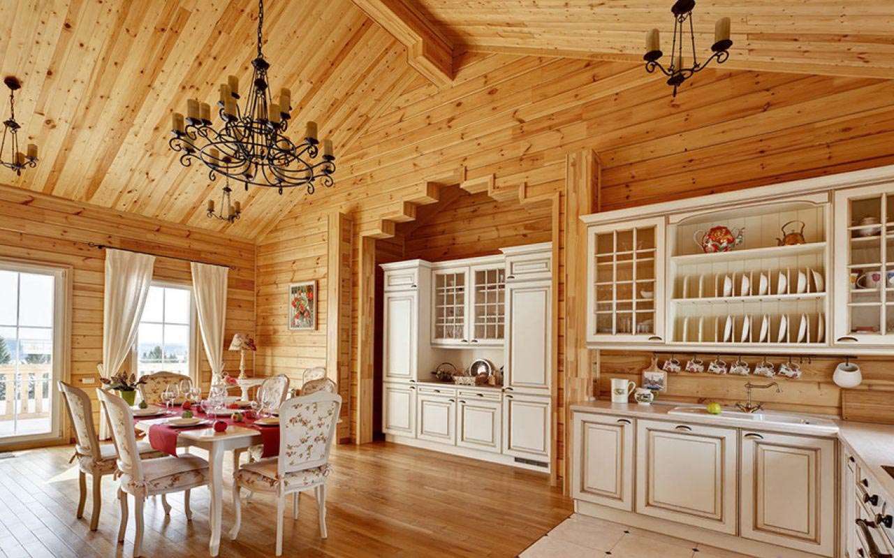 Дизайн интерьера деревянного дома из клееного бруса