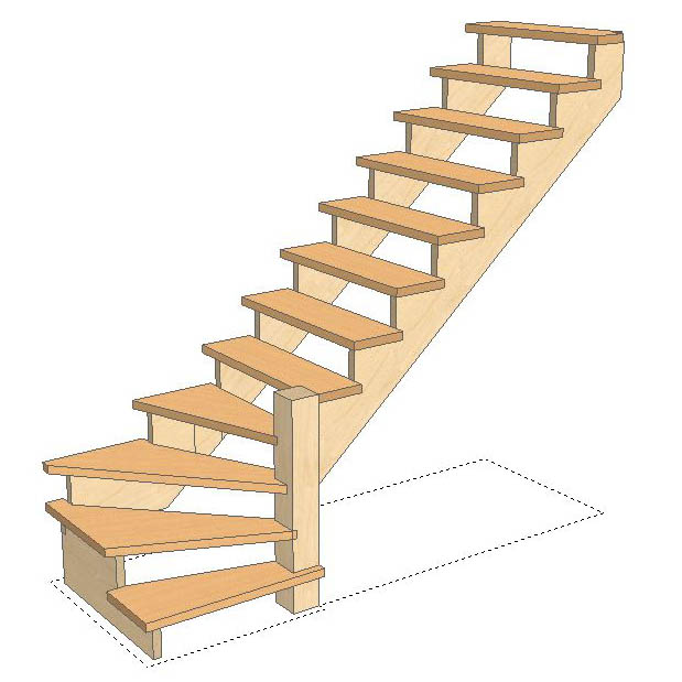Деревянная лестница Л-1