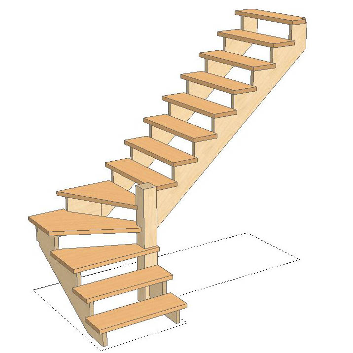 Деревянная лестница Л-3