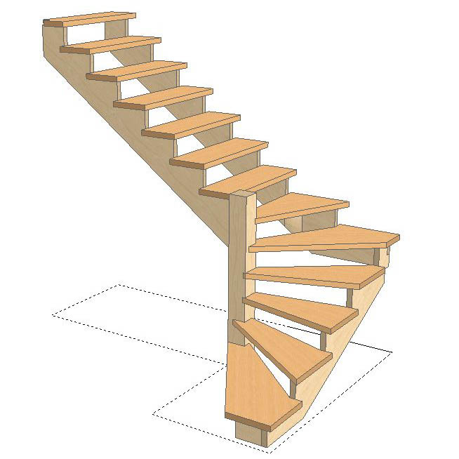 Деревянная лестница Л-5