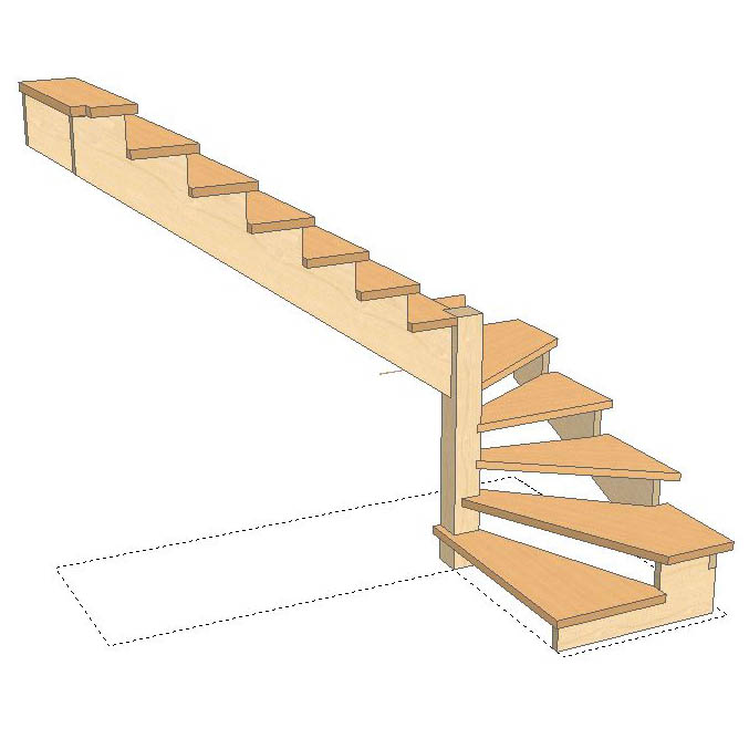 Деревянная лестница Л-6