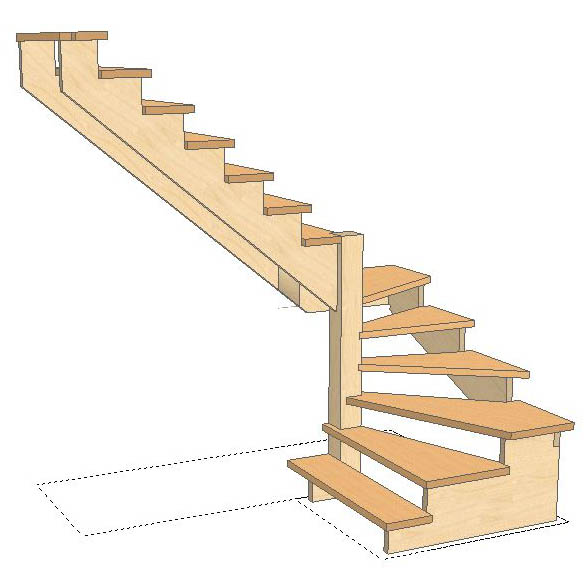 Деревянная лестница Л-7