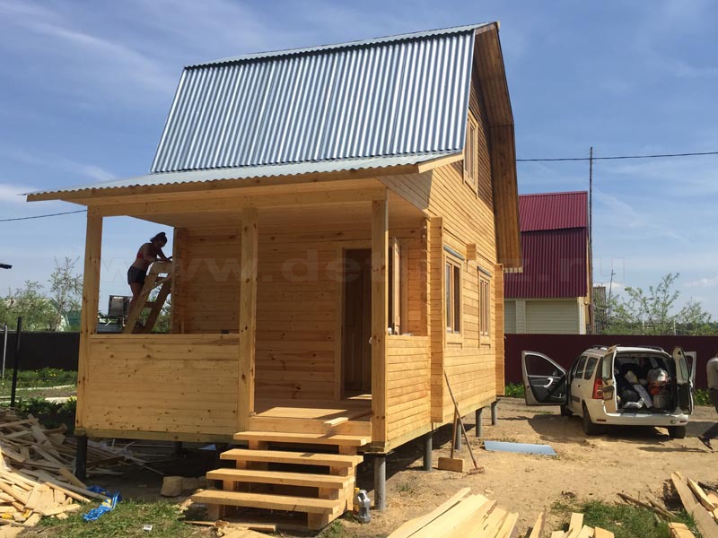Одноэтажный деревянный дом из профилированного бруса Дивеево Проект фирмы Могута