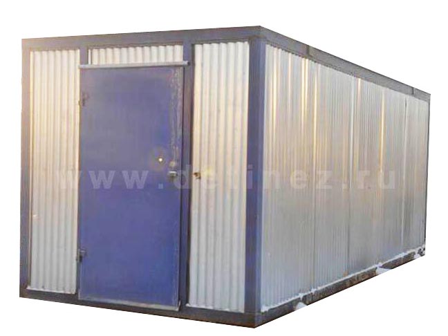 Блок-контейнер 6х2,5м металлическая дверь