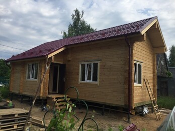 Баня-дом 5,5х10м из профилированного бруса 135х144 Баня-дом 5,5х10м из профилированного бруса 135х144