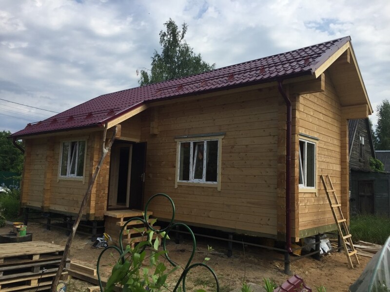Баня-дом 5,5х10м из профилированного бруса 135х144