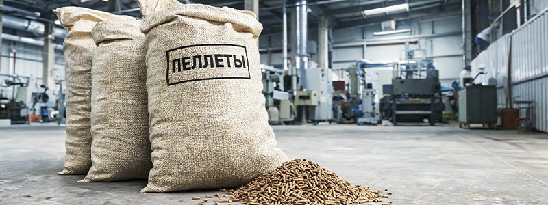 Пеллеты в мешках по 20 кг